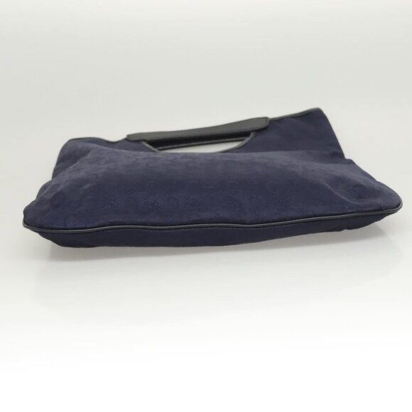 CELINE C Sulky Hand Bag Canvas Navy Auth ti3127 - Picture 6 of 16